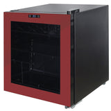 West Bend Beverage Cooler Refrigerator 15 Wine Bottle/60 Can Capacity, Glass Door, 17-Inch Wide Freestanding, Adjustable Thermostat Control, 1.6-Cu.Ft, Burgundy West Bend