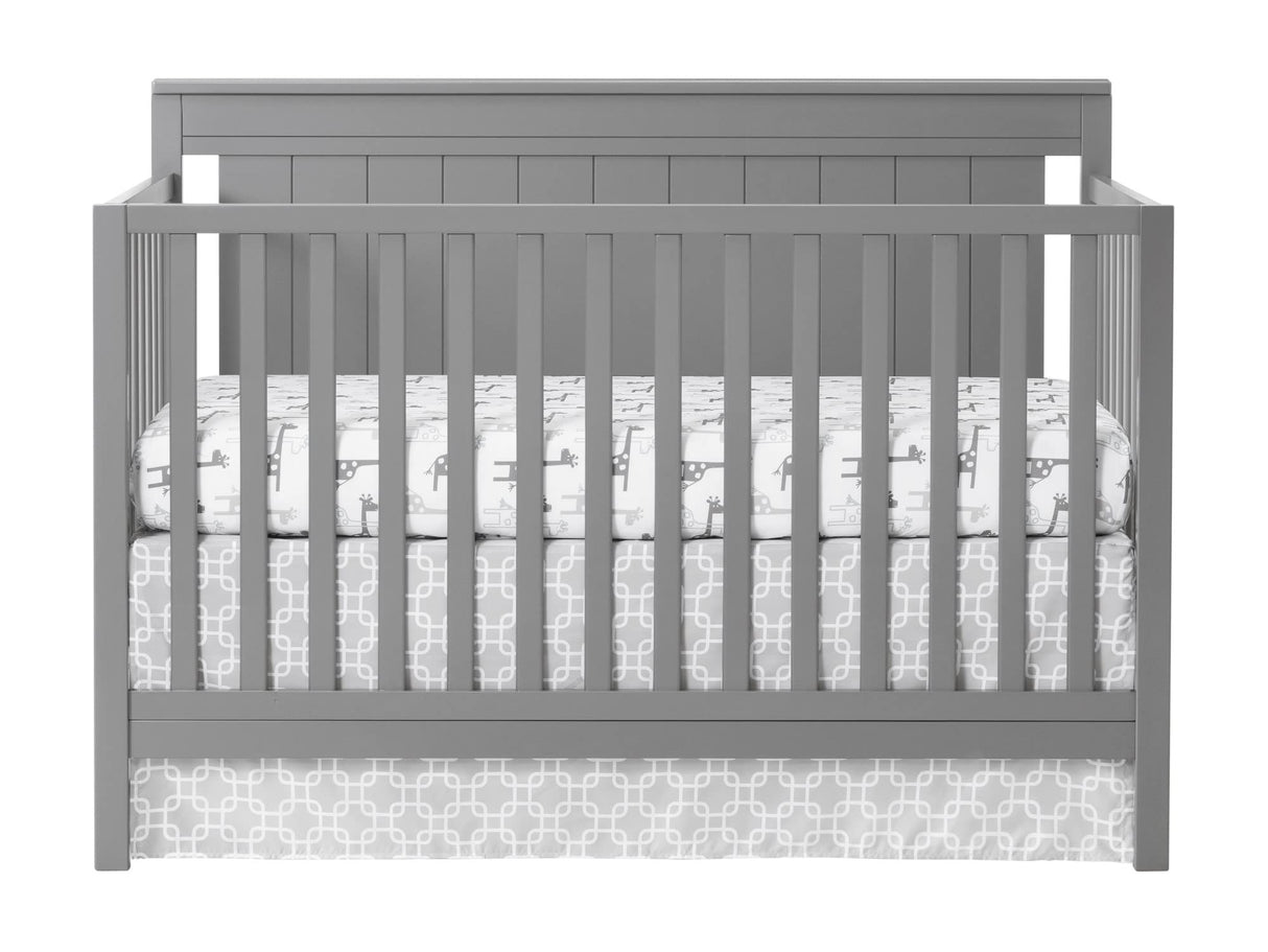 Oxford Baby Lazio 4-in-1 Convertible Crib, Dove Gray, GreenGuard Gold Certified Oxford Baby