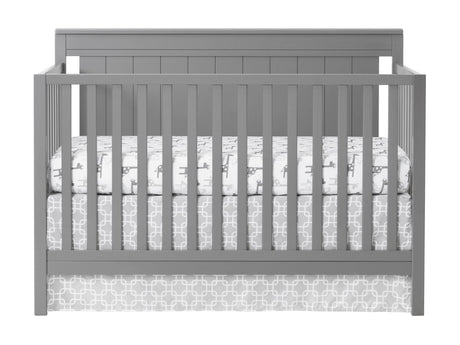Oxford Baby Lazio 4-in-1 Convertible Crib, Dove Gray, GreenGuard Gold Certified Oxford Baby