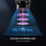 Monport 30W Fiber Laser Engraver＆Rotary Axis with Lightburn,MOPA Laser Marking Machine with 6.9" x 6.9" Lens Red Dot Guide for Metal Color Marking for Aluminum Gold Steel More Monport