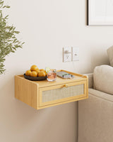 AEPOALUA Floating Nightstand,Wall Mounted Night Stand with Drawer,Small Floating Shelves,Floating Wood Bedside Table for Bedroom、Living Room、Bathroom AEPOALUA