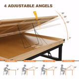 Puzzle Table with Drawers 1500 Piece Rotating Jigsaw Puzzle Board with Cover 35”x27” Portable Puzzle Tables for Adults Birthday Gift for mom Women JoyPcsTable