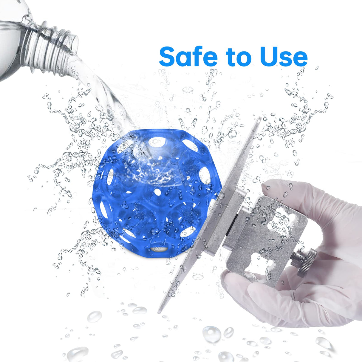 NOVA3D 3D Printer Resin Washable Clear Blue,Photopolymer 405nm Rapid Curing Resin, Water Washable Resin Low Ordor,Shock Resistance,Designed for Monochrome LCD 3D Printing Printer 500g NOVA3D