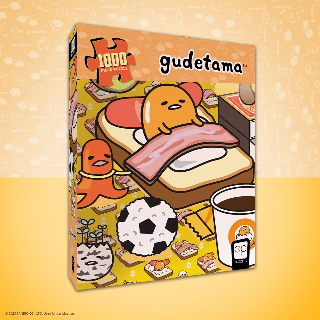 Gudetama “Work from Bed” 1000 Piece Jigsaw Puzzle | Collectible Anime Puzzle Artwork Featuring Sanrio’s Gudetama | Officially-Licensed Gudetama Puzzle & Merchandise USAOPOLY