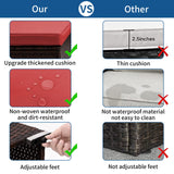 Amopatio Outdoor Patio Furniture Set with Gas Fire Pit Table, 15 Pieces Patio PE Wicker Pit Sectional Sofa, 44" Glass Gas Fire Patio Sectional Furniture with Burgundy Cushions, Coffee Tables, Covers Amopatio