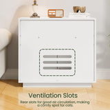 CHOEZON Cat Litter Box Enclosure, Litter Box Furniture Hidden, Versatile Litter Enclosure Furniture with 2 Doors and 1 Entrance, Indoor Cat House for Living Room, Bedroom, White MMW01WB CHOEZON