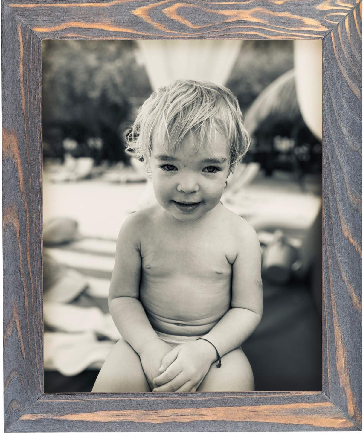 Rustic Wooden Poster Picture Frame 12x18 - Natural Solid Eco Distressed Wood for Wall Mounting Photo Frame - Grey WOOD SIDE ORBIS