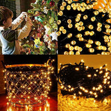 Home Lighting 66ft Christmas Decorative Mini Lights, 200 LED Green Wire Fairy Starry String Lights Plug in, 8 Lighting Modes, for Indoor Outdoor Xmas Tree Wedding Party Decoration (Warm White) HOME LIGHTING
