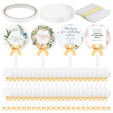 Vercraft 50 Pcs Sublimation Blank Fans Bulk DIY Double-Sided Fan Church Wedding Fans Gift Handheld Hand Parlor Fans Christian Cardboard Fans for DIY Craft Wedding Church Gift Supplies(Round) Vercraft