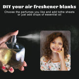 90Pcs Sublimation Ornament Blanks Bulk Sublimation Car Air Freshener Blanks DIY Scented Car Freshener Hanging Sheets with 90pcs Bag and String for Home Car Interior Decoration(White) DIVINA VITAE