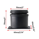 Kyuionty Set of 4 Stainless Steel Furniture Legs 2 Inch, Adjustable Round Cabinet Legs 2" Dia Kitchen Feet, Metal Replacement Legs for Cabinet Sofa Couch Shelves Table (Black) Kyuionty