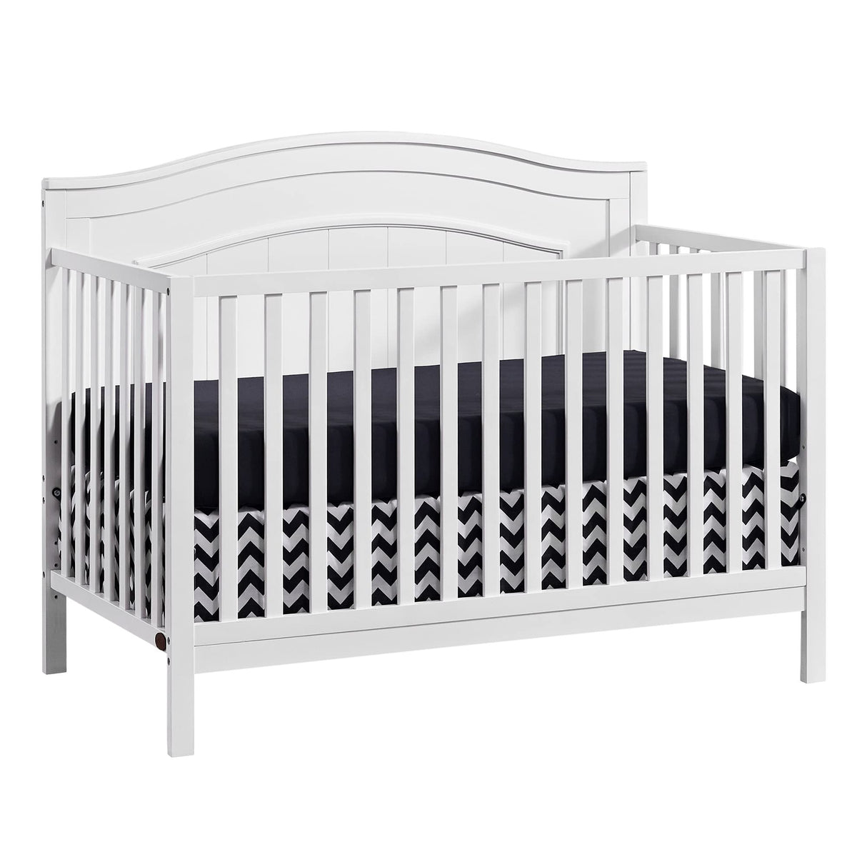 Oxford Baby Nolan 4-in-1 Convertible Baby Crib, Snow White, GreenGuard Gold Certified Oxford Baby