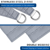 Waterproof Sun Shade Sail 12' x 14' Rectangle UV Block Sunshade,Heavy Duty Permeable 185GSM Backyard Shade for Backyard Yard Deck Patio Garden Outdoor Activities and Facility-Gray (Gray, 12 X 14 FT) LadyRosian