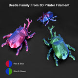 IKSYTEM 3D Printer Filament Bundle, Dual Color Filament, Silk PLA Filament 1.75mm Bundle, Silk Gold Purple, Silk Red Green, Silk Blue Green, Silk Red Blue, 3D Printing Filament, 250gX 4 PLA Spools IKSYTEM