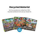 MasterPieces 750 Piece Jigsaw Puzzle for Adults, Family, Or Youth - Town Square Booths - 18"x24" Masterpieces