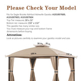 SCOCANOPY Replacement Cover Fit for 10X12 Ft Eagle Brooke Soft Top Gazebo Model A101007600, A101007603, A101007604,(Light Beige) SCOCANOPY