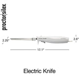 Proctor Silex Easy Slice Electric Knife for Carving Meats, Poultry, Bread, Crafting Foam and More, Lightweight with Contoured Grip, White Proctor Silex
