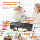 Bonsaii Laminator, 9 Inch 4 in-1 Thermal Laminator Machine Never Jam Technology with 40 Laminting Sheets, Paper Cutter, Corner Rounder for Home Office School Business bonsaii