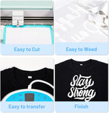 Hisiu White HTV Heat Transfer Vinyl,12" x8ft White Iron on Vinyl for T Shirts, Glossy White HTV Vinyl Roll for Cricut and All Cutting Machine, Stretch Vinyl Easy to Cut and Transfer DIY Design Hisiu