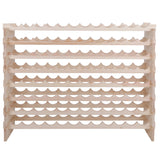 Smartxchoices 96 Bottle Modular Wine Rack Freestanding Floor Wine Holder, Stackable Wine Storage Rack Display Shelves, Solid Wood - Wobble-Free (96 Bottles) Smartxchoices