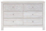 Signature Design by Ashley Paxberry Boho 6 Drawer Dresser, Whitewash Signature Design by Ashley