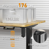 XINYAO Electric Standing Desk Height Adjustable Computer Desk, 48 Inches Sit Stand Desk Workstations with Hook, Ergonomic Table for Home Office Ajustable Height Table with Wheels XINYAO