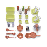Step2 Modern Metro Kids Kitchen Playset, Indoor/Outdoor Kitchenette, Interactive Play with Lights and Sounds, Made of Durable Plastic, Includes 33 Piece Toy Accessories, For Toddlers 2+ Years Old Step2