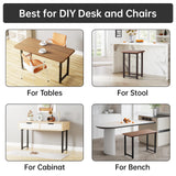 TOCRETOARE Metal Table Legs Heavy Duty, 28”H x 18”W, Metal Furniture Legs for Dining Desk Bench and Coffee Table, Industrial Black DIY Iron Bench Legs, Set of 2 TOCRETOARE