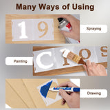 Amrules 65 Pcs 4 Inch Plastic Painting Stencils Reusable Letters Numbers and Symbols Stencil Art Crafts Interlocked Drawing Templates Set for Wood, Walls, Fabrics, Rocks Amrules