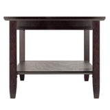 Winsome Genoa Rectangular Coffee Table with Glass Top And Shelf, Espresso Winsome