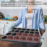 MARIWEI 2 Pack Premium Bakeware 24-Cup, Mini Muffin Pan, Dishwasher Oven Safe (Black, Steel) MARIWEI