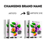 ARTISTIC EYE 9x12 Premium Mixed Media Sketchbooks: Pack of 2 (120 Sheets), 160 GSM, Spiral Bound Sketch Pads, Suitable for a Variety of Wet and Dry Media, Ideal for All Artists ARTISTIC EYE