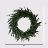 CG Hunter Holiday Collection Cedar Wreath, Premium Artificial Indoor and Outdoor Large 30" Cedar Christmas Wreath, Christmas Decorations and Holiday Greenery CG Hunter