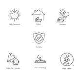 JONATHAN Y Weave Floral Indoor Outdoor Area Rug 8X10 Navy/Gray, Tela Bohemian Textured for Backyard, Patio, Porch, Easy-Cleaning, High Traffic, Pet-Friendly, Non-Shedding (SMB100B-8) JONATHAN Y