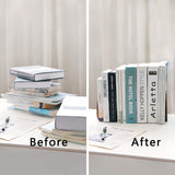 Muso Wood Book Ends for Shelves, Non-Slip Bookends, Heavy Duty Wooden Bookend Support for Books and Movies (Walnut 1 Pair) muso wood