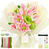 Pipe Cleaners Craft - Pipe Cleaners Flowers, Pipe Cleaner Flower Kit, DIY Pipe Cleaners Flower Bouquet Craft Supply Kit for Art Project Activity, Birthday Mother’s Day Anniversaries Graduations Gifts ERNTRNL