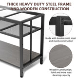 VOWNER 55-75 Gallon Fish Tank Stand - Metal Aquarium Stand, 48.4" L x 18.5" W x 29.5" H, Heavy Duty Reptile Tank Stand, Adjustable 3-Tier Fish Tank Rack Shelf for Home Office, 1000LBS Capacity, Grey VOWNER