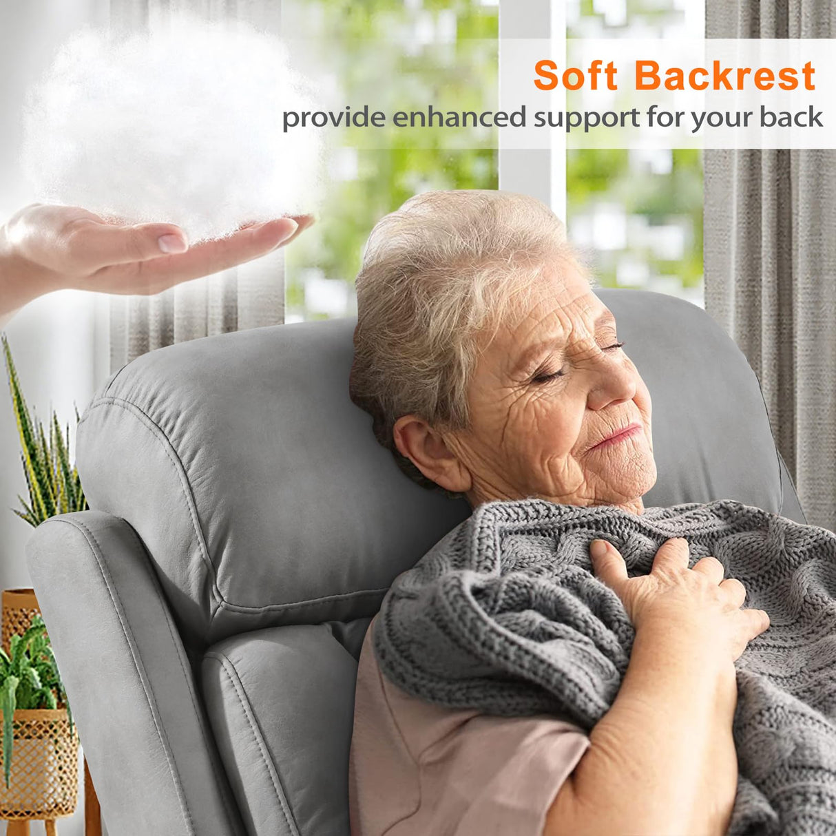 cinkehome Small Power Lift Recliner for Elderly, Lift Chair Recliners, Electric Recliner Chairs for Seniors, Remote Control, Adjustable, Side Pocket (Light Grey) cinkehome