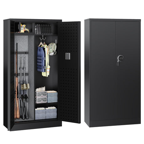 Yizosh Large Gun Safe for Home Rifle and Pistol,Quick Access Gun Safe,Gun Cabinet with Removable Shelf,Gun Cabinet,Rifle Safe Yizosh