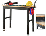 Albott Adjustable Workbench 28.7-38.6" Height, Rubber Wood Top Heavy Duty Workbench with Power Outlets & Hooks, 2000 LB Capacity Workbench for Garage, Workshop, Home & Office Albott