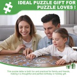 ZZJIHAI 1500 Piece Jigsaw Puzzle Table with Drawers, Adjustable Wooden Rotating Puzzle Board with Legs and Cover, Portable Large Movable Puzzles Tables with Wheels & Storage for Adults ZZJIHAI