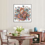 WSLWXSHM 5D Special Shape Diamond Art Kits for Beginners, Diamond Painting Kits for Adults Cat, Crystal Rhinestones Diamond Painting for Home Wall Decoration Gift 12×12inch/30×30cm, Animal WSLWXSHM