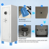 KAER Fireproof 20 Gun Safe with Biometric & Backlit Keypad | 45 Min 1400°F Protection | 5+2 Steel Locking Bolts for Home Defense Firearm & Ammo Storage for Home Defense Firearm & Ammo Storage KAER