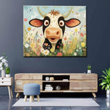 Farmhouse Animal Cow Paint By Bumbers for Adults Beginner Farm Ox DIY Paint by Numbers Acrylic Paint Canvas Funny Farm Flowers Bedroom Decor Painting Kits Farmhouse Art 16x20 Inch （without Frame ） Tucocoo