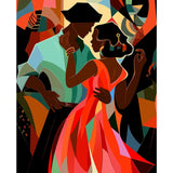 TUMOVO African Woman and Men Painting Romantic Couple Dancing Paint by Number Kits 16 x 20 inch Canvas DIY Abstract Oil Acrylic Art for s Adults Beginner with Brushes Nordics Pop Pictures(DIY Frame) TUMOVO