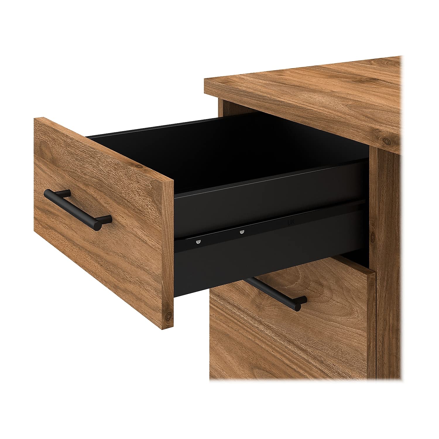 Bush Furniture Somerset Computer Drawers | Office Home Workspace | Large Desk, 72W, Fresh Walnut - WoodArtSupply