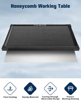 Honeycomb Working Table 11.81 x 19.69 x 0.87 inch Honeycomb Laser Bed with Aluminum Plate Fast Heat Dissipation and Table-Protecting Honeycomb Working Panel for Laser Engraver Cutting Machine FAHKNS