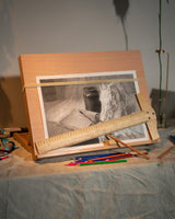 DJAR A3 Drafting Table Easel, Adjustable Portable Beech Wood Drawing Sketching Board, 5 Positions, Natural DJAR