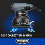 Hammerhead 2.0-Amp 5-Inch Random Orbit Sander with 12pcs Sanding Paper – HAOS020 Hammerhead