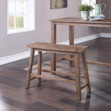 Boraam Sonoma Saddle Bench, 24-Inch, Barnwood Wire-Brush, Model:75025 Boraam